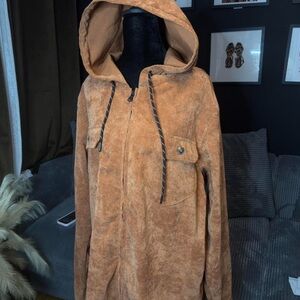 Men's Tan Lightweight Hooded Jacket